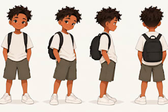 create a character turnaround sheet from your design