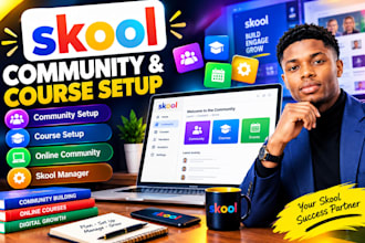 skool community setup skool course setup skool online community skool manager