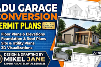 design adu garage conversion permit plans