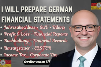 prepare your german annual financial statements, balance sheet, tax returns