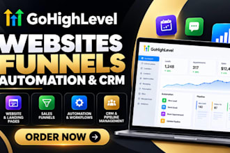 gohighlevel CRM website sales funnel and automation