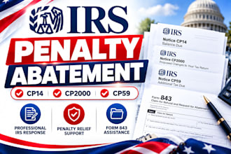 draft your irs penalty abatement letter for cp14, cp2000, cp59, form 843