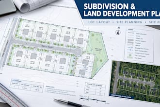 create subdivision plans, lot layouts and land development site plans