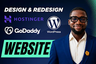 design godaddy website, hostinger website redesign build wordpress website seo