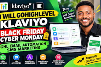 klaviyo ghl email automation sms marketing for cyber monday black friday sales
