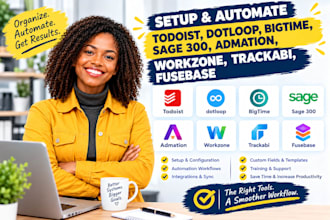 todoist,  dotloop, bigtime, sage 300, admation, workzone, trackabi, fusebase