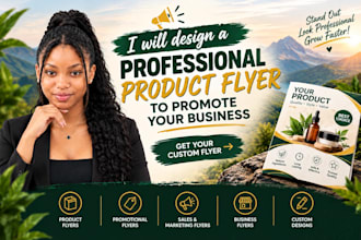 design a professional product flyer and business promotional flyer