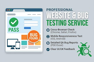 test websites and provide detailed bug reports