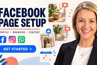 create facebook page setup, branding social media creation for business growth