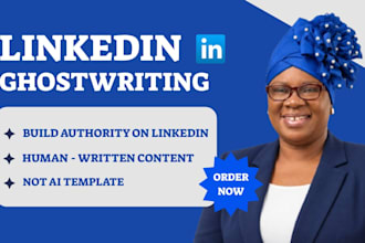 be your linkedin ghostwriter for posts, articles and thought leadership