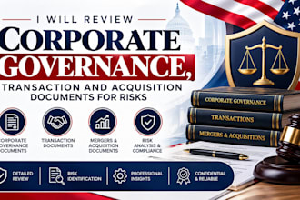 review corporate governance, transaction and acquisition documents for risks