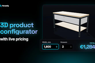 build a 3d product configurator with live pricing