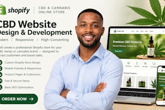 design cbd oil hemp cannabis ecommerce online store website dropshipping store