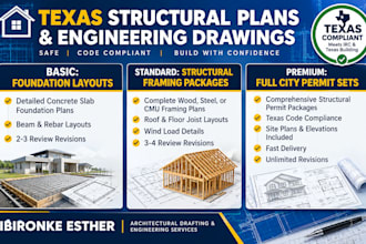draft texas structural plans and framing drawings