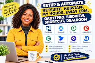 netsuite, hubstaff, my hours, eway CRM, ganttpro, birdview, shortcut, dealroom