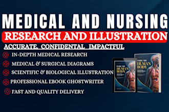 do medical illustrations, infographics,  medical research, medical report