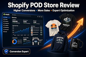 create print on demand shopify store, review your shopify for higher conversion