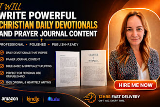 write powerful christian daily devotionals and prayer journal content