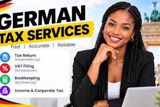 german tax return, vat, income tax, corporate tax and bookkeeping