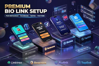 setup linktree taplink beacons ai biolink for instagram facebook tiktok youtube