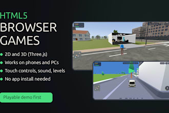 create a fun 3d browser game for web and mobile