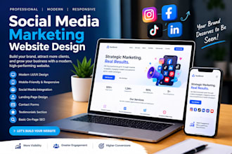 design a modern social media marketing agency website for your business