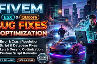 fix fivem esx and qbcore server bugs, errors, and crashes