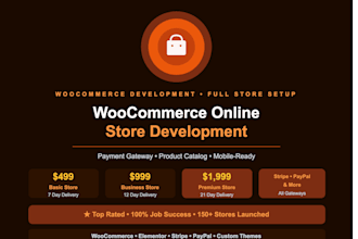 build a complete woocommerce online store with payment integration