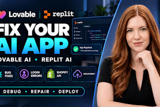 fix lovable ai, replit ai app bugs, login errors, and deploy shopify integration