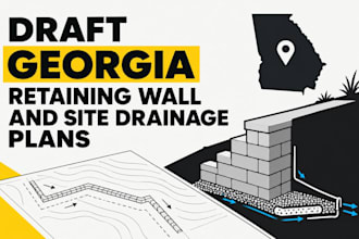 draft georgia retaining wall and site drainage plans