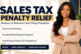 waive off penalty late filing sales tax return for any state and texas llc CPA