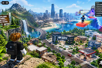 develop custom roblox full game, realistic map, obby, terrain and rp city