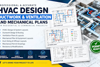 create hvac ductwork ventilation and mechanical permit plans