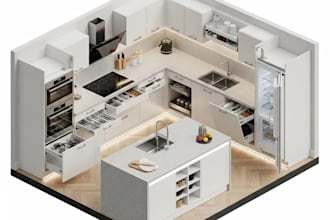 design furniture cad, kitchen cabinets, wardrobes and custom cabinets in 3d cad
