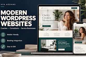 design modern wordpress website for coaches, consultants and service businesses