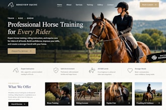 build squarespace horse trainer equine trainer riding instructor website