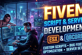 develop custom fivem scripts for esx and qbcore servers