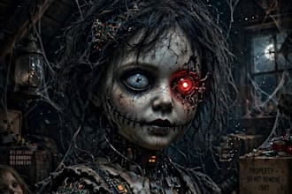 design unique ai horror book cover