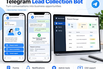 build a custom telegram bot for forms leads and notifications