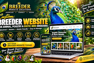 design a professional livestock and exotic poultry breeder website