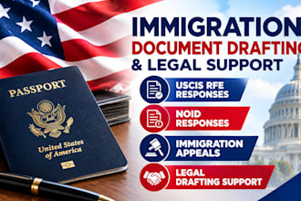draft immigration appeals, uscis rfe responses, noid responses and legal support