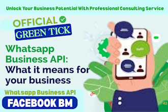 set up meta bm and whatsapp business api with 1k 10k 100k limits