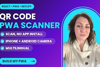 qr code pwa, react pwa qr scanner, camera web app no app store, multilingual