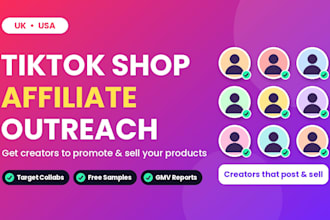 do tiktok shop affiliate outreach and creator collabs for UK and USA