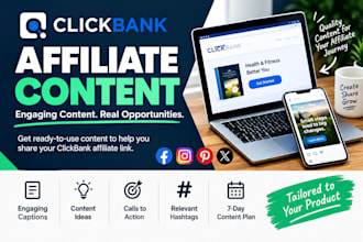 create clickbank affiliate marketing content for social media promotion