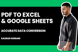 convert PDF or images to excel or google sheets