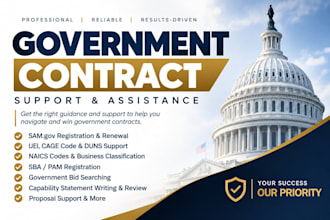 deliver federal, state government contract bid proposal