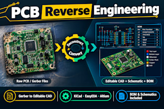 reverse engineer your pcb, gerber, or broken board into complete cad source file