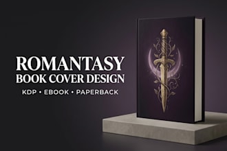 design a romantasy book cover for ebook and KDP paperback