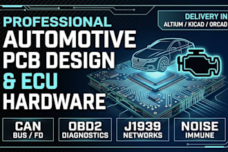 design automotive can bus obd2 j1939 ecu hardware pcb